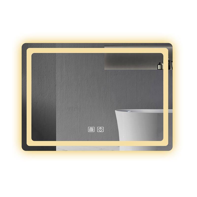 28/32/36/48/56 Inch Rectangular Frameless Anti-Fog Wall Mounted LED Bathroom Vanity Mirror