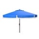 preview thumbnail 14 of 34, SAFAVIEH Milan 9ft Round Outdoor Patio Umbrella with Fringe Trim - UV Resistant, Crank Lift & Button Tilt Pacific