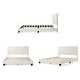 preview thumbnail 42 of 58, Furniture of America Gail Modern White Boucle Adjustable Queen-Size Platform Bed