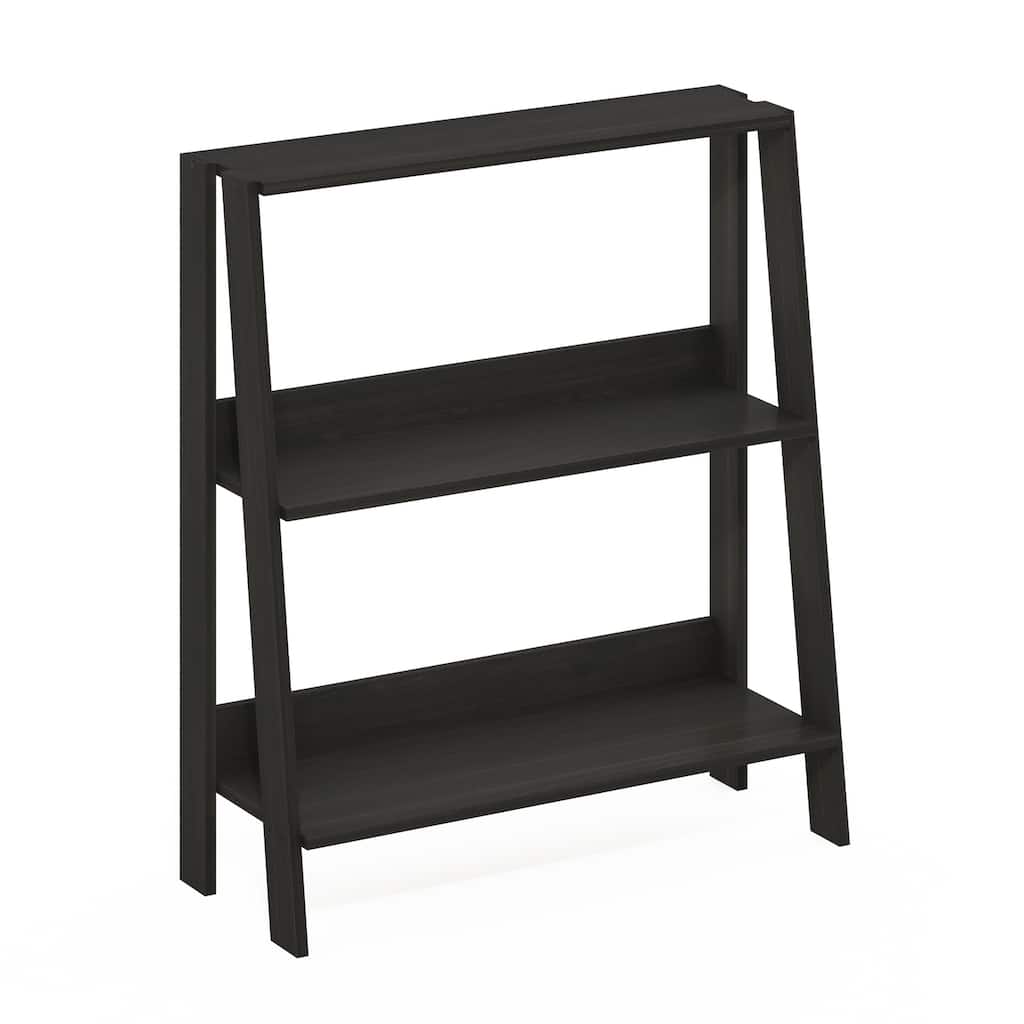 26.67 in. Tall Espresso Wood 3-Shelf Bookcase