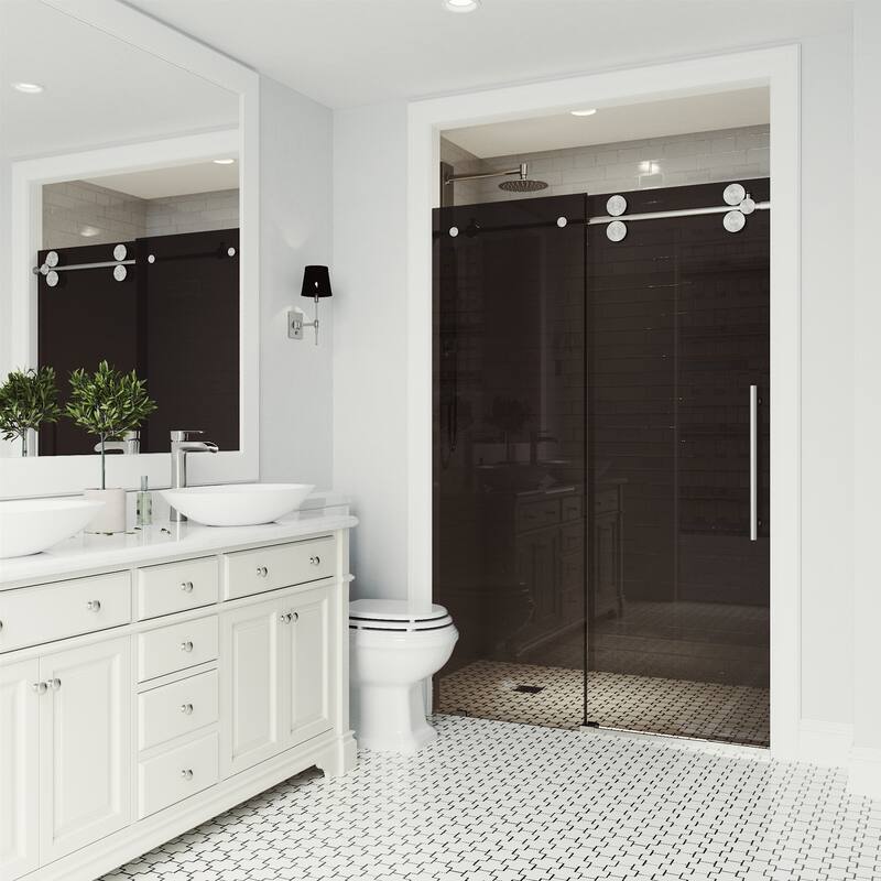 VIGO Elan Frameless Sliding Shower Door