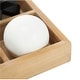 Brown Wood Dimensional Tic Tac Toe Game Set with 3D Black and White ...