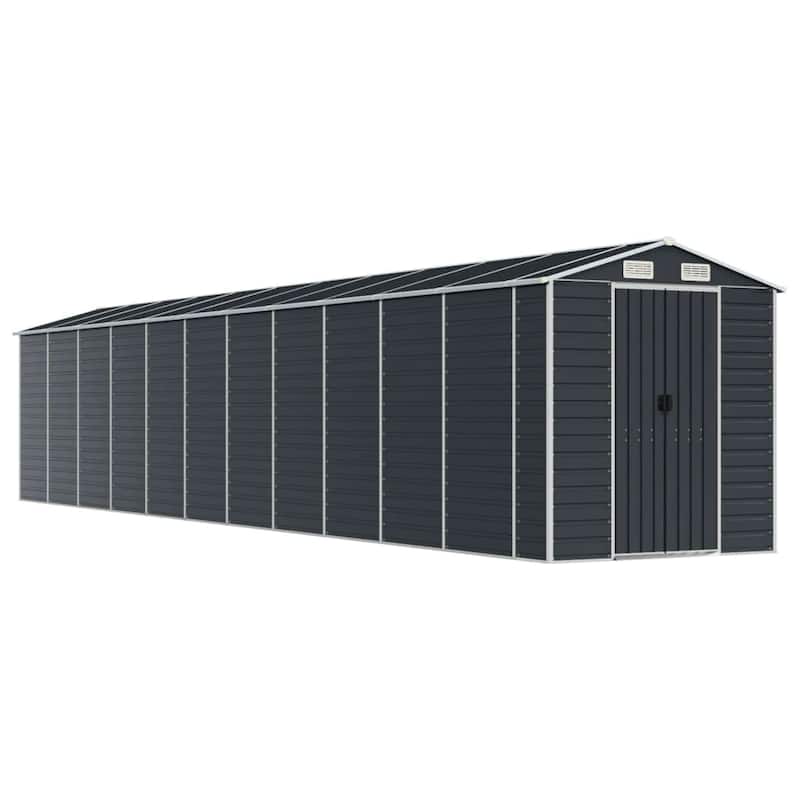 vidaXL Garden Shed Metal Outdoor Storage Shed Anthracite Galvanized Steel