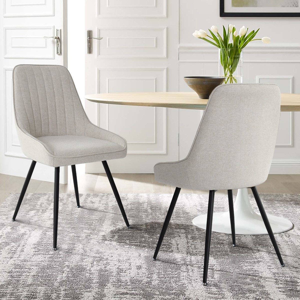 Upholstered Modern Dining Chair(Set of 2)