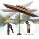 preview thumbnail 45 of 76, Pellebant 9 x 5 Ft Outdoor Double Top Market Umbrella