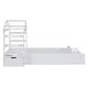 preview thumbnail 6 of 24, Twin Wooden Low Platform Bedframe w/ Shelves, Socket & Bench at The Foot