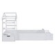 preview thumbnail 5 of 11, White Twin Solid Wood House Bed with Bench & Shelves