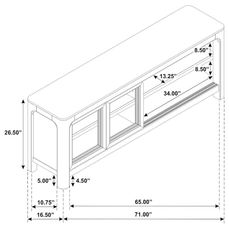 Solano 71-inch 2-door TV Stand Media Console Weathered Mango