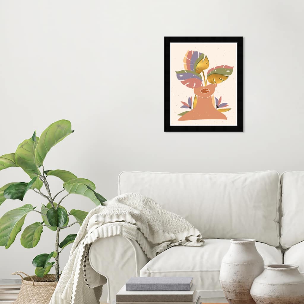Wynwood Studio Prints Floral and Botanical Blooming Beauty Brown and Taupe Tropical Wall Art Canvas Print