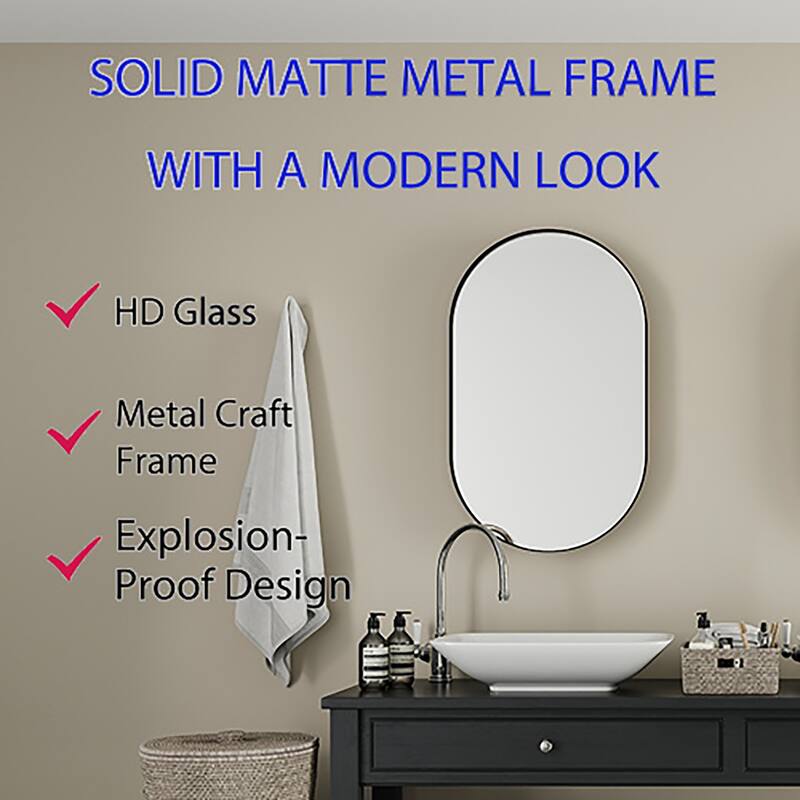 Wall Mount Metal Framed Medicine Cabinet with Storage