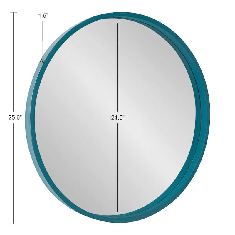 Kate and Laurel Travis Round Wood Accent Wall Mirror
