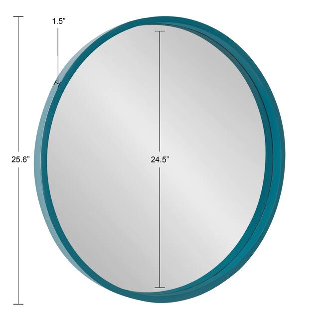 Kate and Laurel Travis Round Wood Accent Wall Mirror