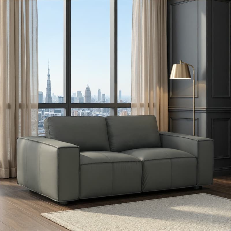 Clayton Top Grain Genuine Leather Loveseat, Sofa, or Living Room Set