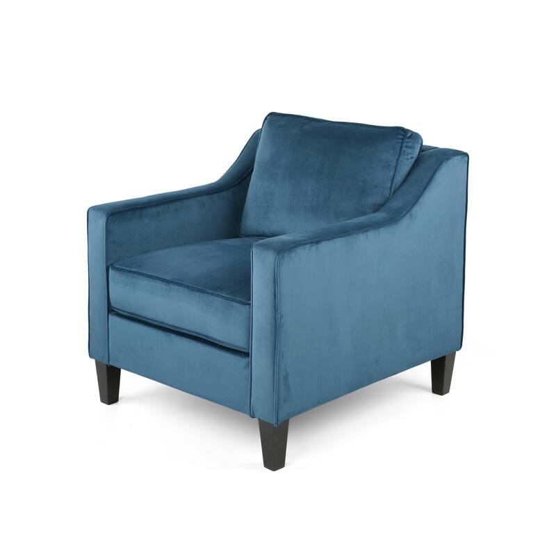 Milo Contemporary Velvet Club Chair by Christopher Knight Home - 30.75" W x 33.50" L x 33.75" H