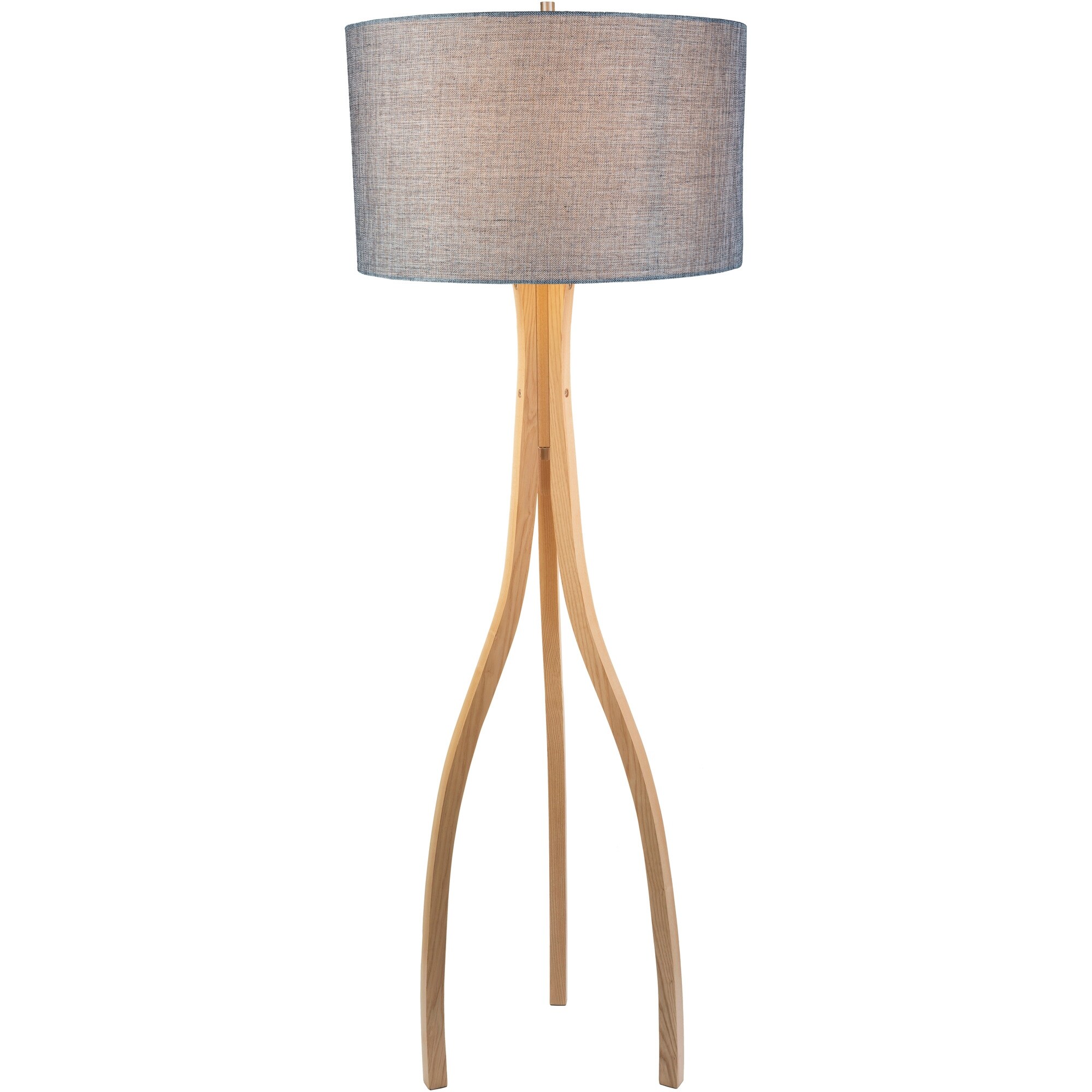 Shop Contemporary Alton Floor Lamp With Natural Finish Wood Base