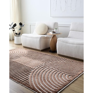 Livabliss Remi Mod Stripe Machine Washable Area Rug