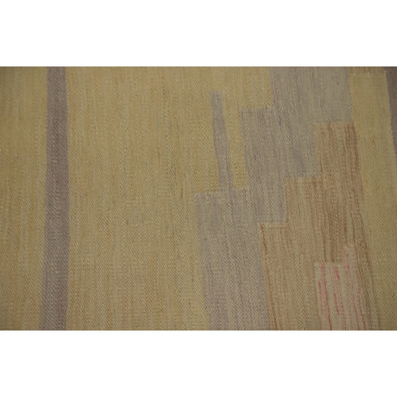 Hand Woven Oriental 100% Wool Carpet Southwestern Tribal Yellow & Gold Kilim Area Rug - 10' 0'' X 8' 2''
