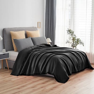 Microfleece Blanket with Satin Binding T/Q/K Size