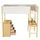 preview thumbnail 10 of 58, Modern Twin Size Loft Bed With Storage Shelf,Drawers and Convertible Desk,Soft Padding