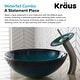 preview thumbnail 14 of 22, Kraus Glass Vessel Sink, Bathroom Faucet, Pop Up Drain, Mounting Ring