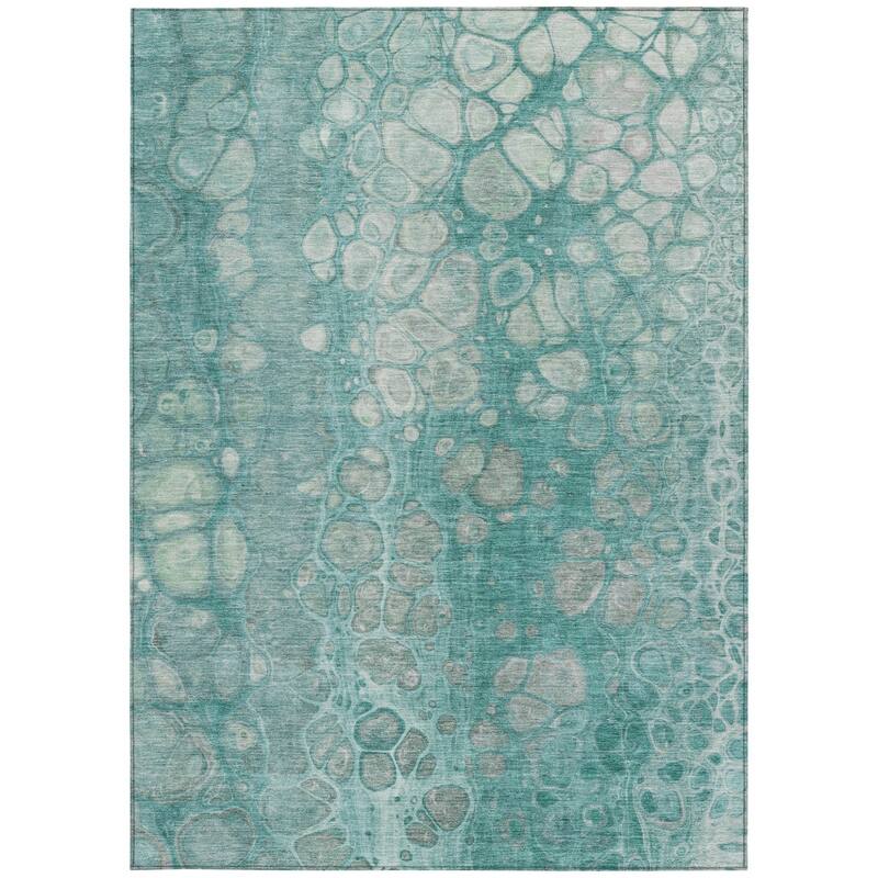 HomeRoots Abstract Transitional Rectangle Outdoor Rug