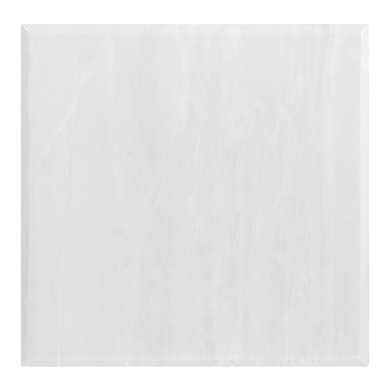 23.5 in. White and CHrome Rectangle Metal End Table, Sturdy Build End Side Table for Living Rooms