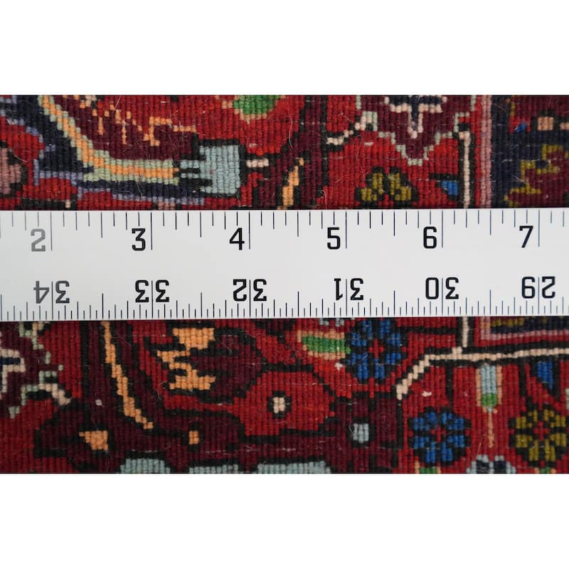 Hand Knotted Oriental 100% Wool Carpet Traditional Medallion Oranges & Rust Bidjar Area Rug - 11' 2'' X 8' 7''