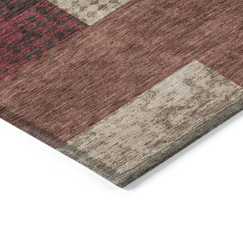 HomeRoots Geometric Transitional Rectangle Outdoor Rug
