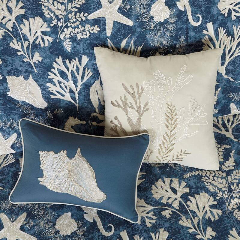 GDF Studio - Cotton Sateen Comforter Set with Decorative Pillows