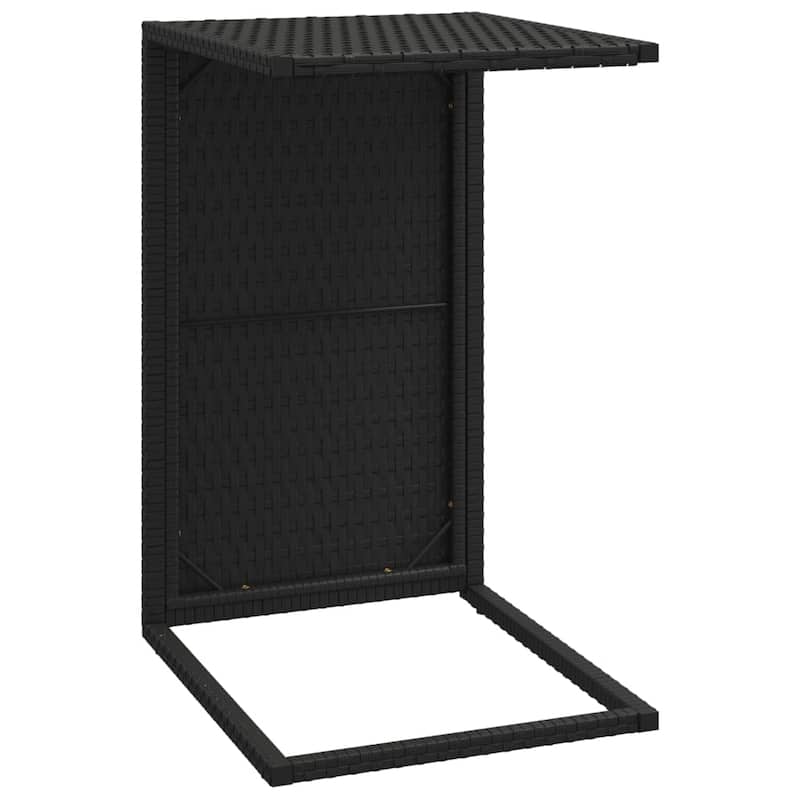 vidaXL C Table Brown/Black 15.7"x13.8"x23.6" Poly Rattan - 15.7" x 13.8" x 23.6"