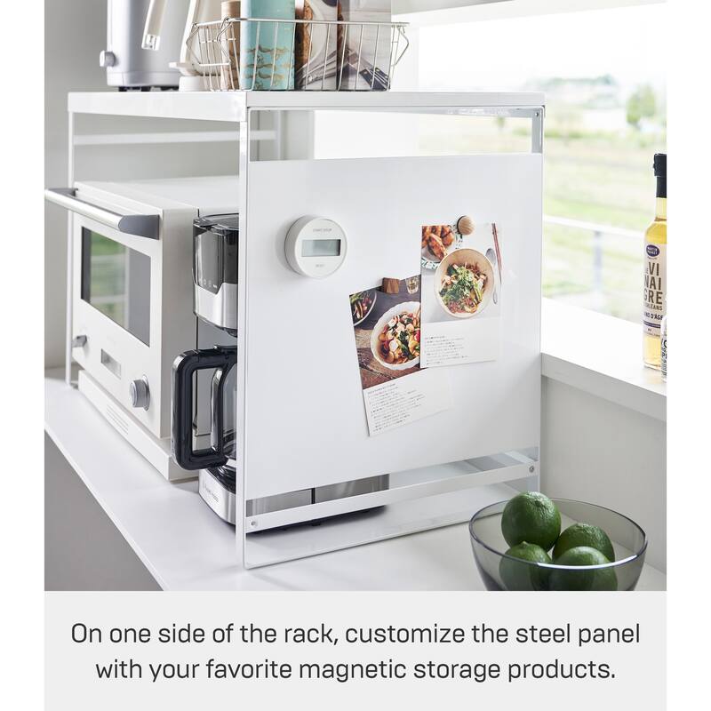 Yamazaki Home Kitchen Appliance Rack, Steel - L 14.72 x W 29.53 x H 18.39 inches