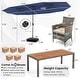 preview thumbnail 20 of 37, Costway 11 PCS Patio Dining Set with 15 ft Double-Sided Patio Umbrella - See Details