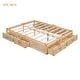 preview thumbnail 30 of 52, Platform Bed with 6 Storage Drawers, Wooden Bedframe, Full/Queen Size