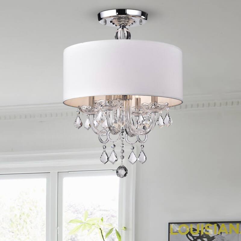 Antal 4-Light White Semi-Flush Mount