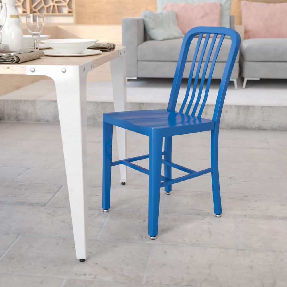 Metal Indoor-Outdoor Chair - 15.5"W x 20"D x 33.25"H