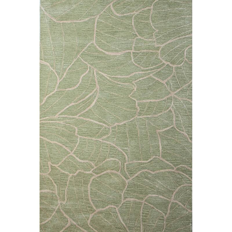Bashian Jazmin Light Green Contemporary Area Rug