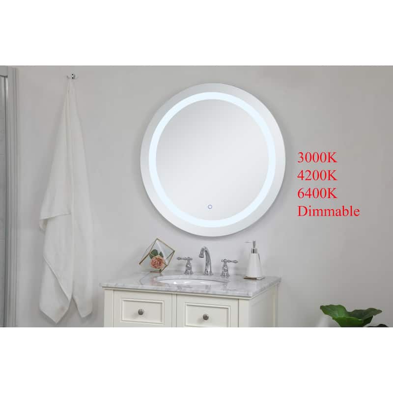 Elegant Lighting Helios 32" Circular Frameless Wall Mounted Lighted
