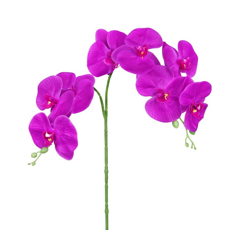 Set of 3 Natural Touch Purple Artificial Phalaenopsis Orchid Flower Stem Spray 34in - 34" L x 10" W x 4" DP
