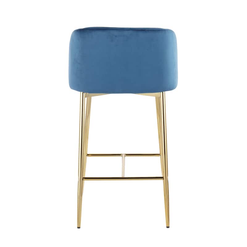 Silver Orchid Harding Velvet Counter Stool (Set of 2)