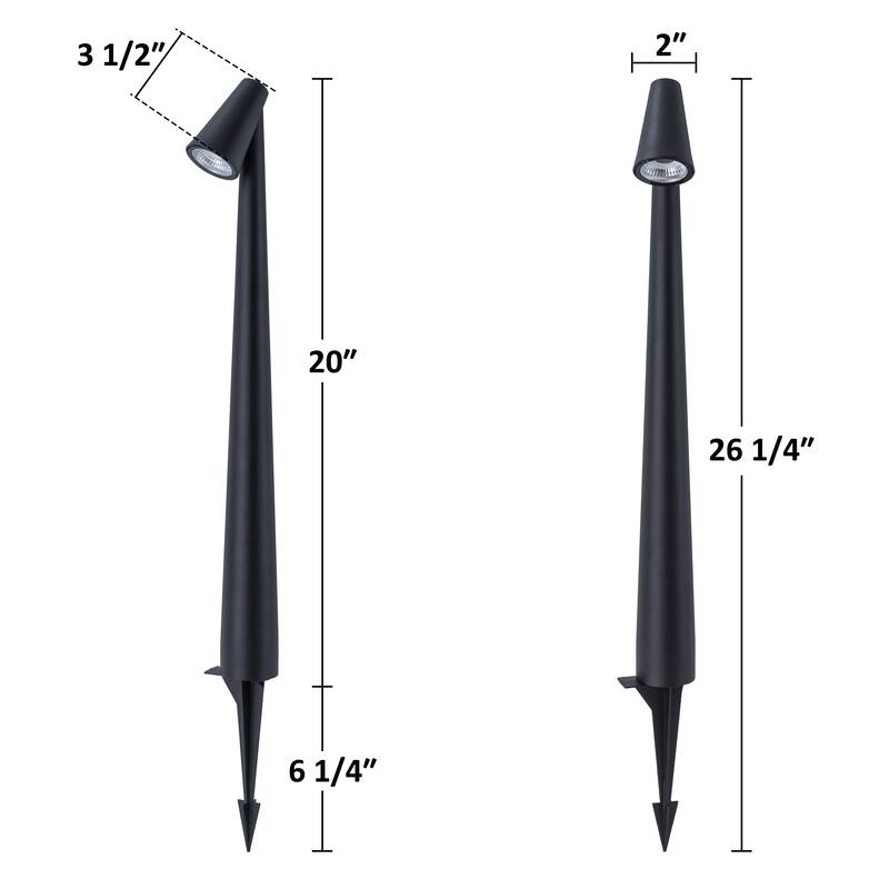 C Cattleya Low-Voltage Matte Black Aluminum 3000K LED Outdoor Path Light