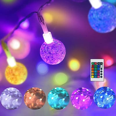Color Changing Globe Lights USB Plug 16.4 ft 50 LEDs Remote Control - Standard
