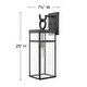 preview thumbnail 2 of 6, Hinkley Porter Collection One Light 5W Med. LED Outdoor Large Wall Mount Lantern, Aged Zinc