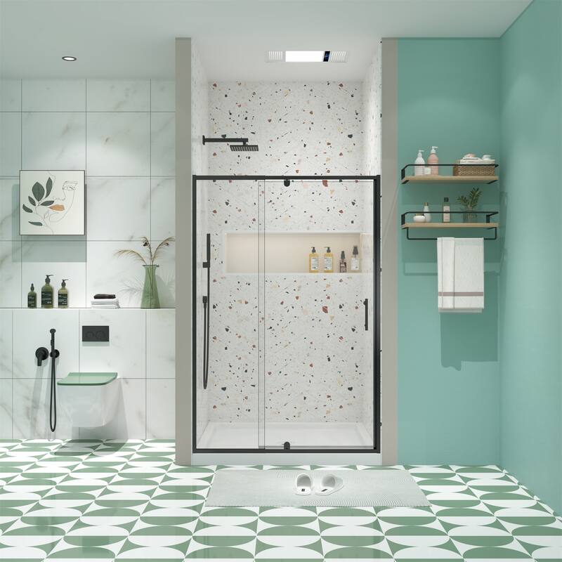 44-48"W x 71"H Piovt Swing Glass Shower Door