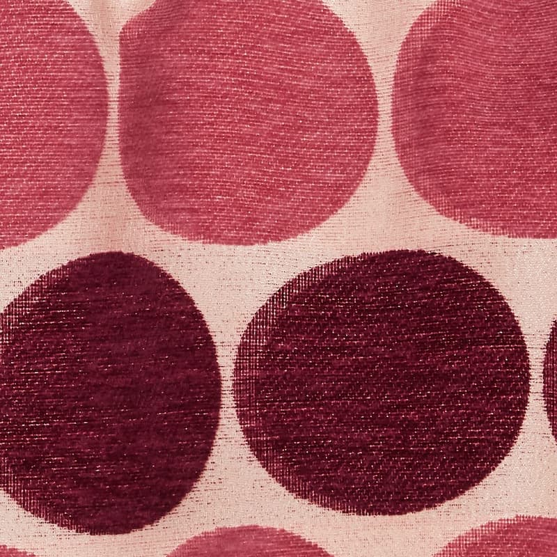 Violet Linen Deluxe Chenille Jacquard Circle's design, 60" x 15", Straight, Rod Pocket Curtain Valance