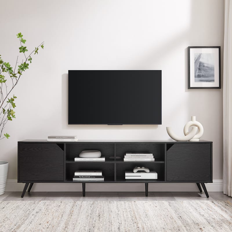 Middlebrook Designs Mid-Century Modern 70-inch TV Stand - Black