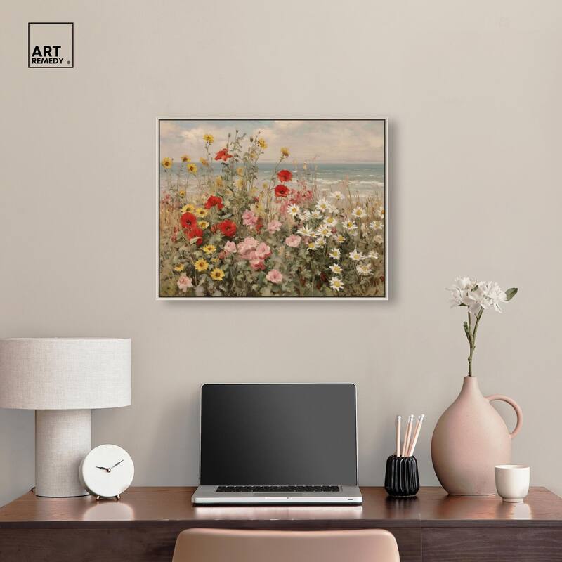 Misty Ocean Field II Canvas by Art Remedy