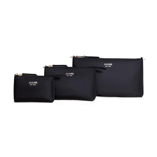 slide 2 of 20, JuJuBe 3-piece Pouch Set Diapers Organization Black
