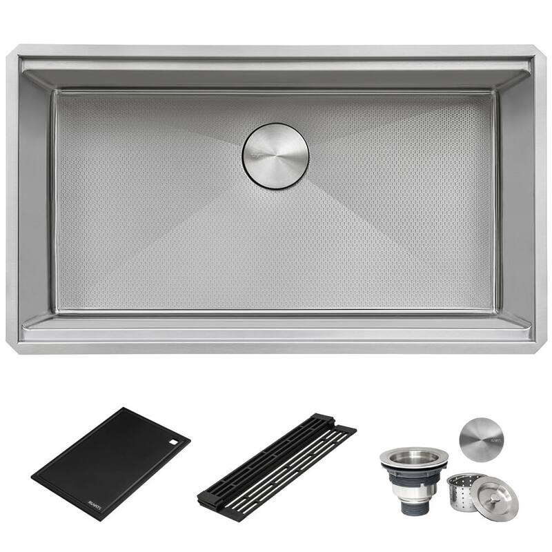 Ruvati Hex Bottom 30-inch Workstation Scratch Resistant Kitchen Sink Stainless Steel - RVH8630