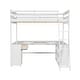 preview thumbnail 12 of 28, Full Size Wood Loft Bed with Desk, Drawers and Storage Shelves