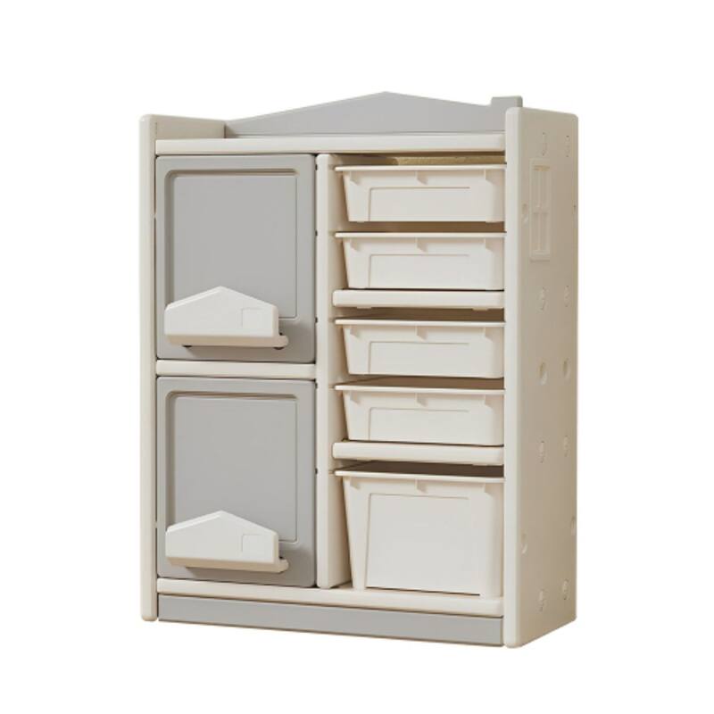Multilayer Kids' Toys Storage Cabnient Storage Children's Floor Shelf Clutter Organizer Basket